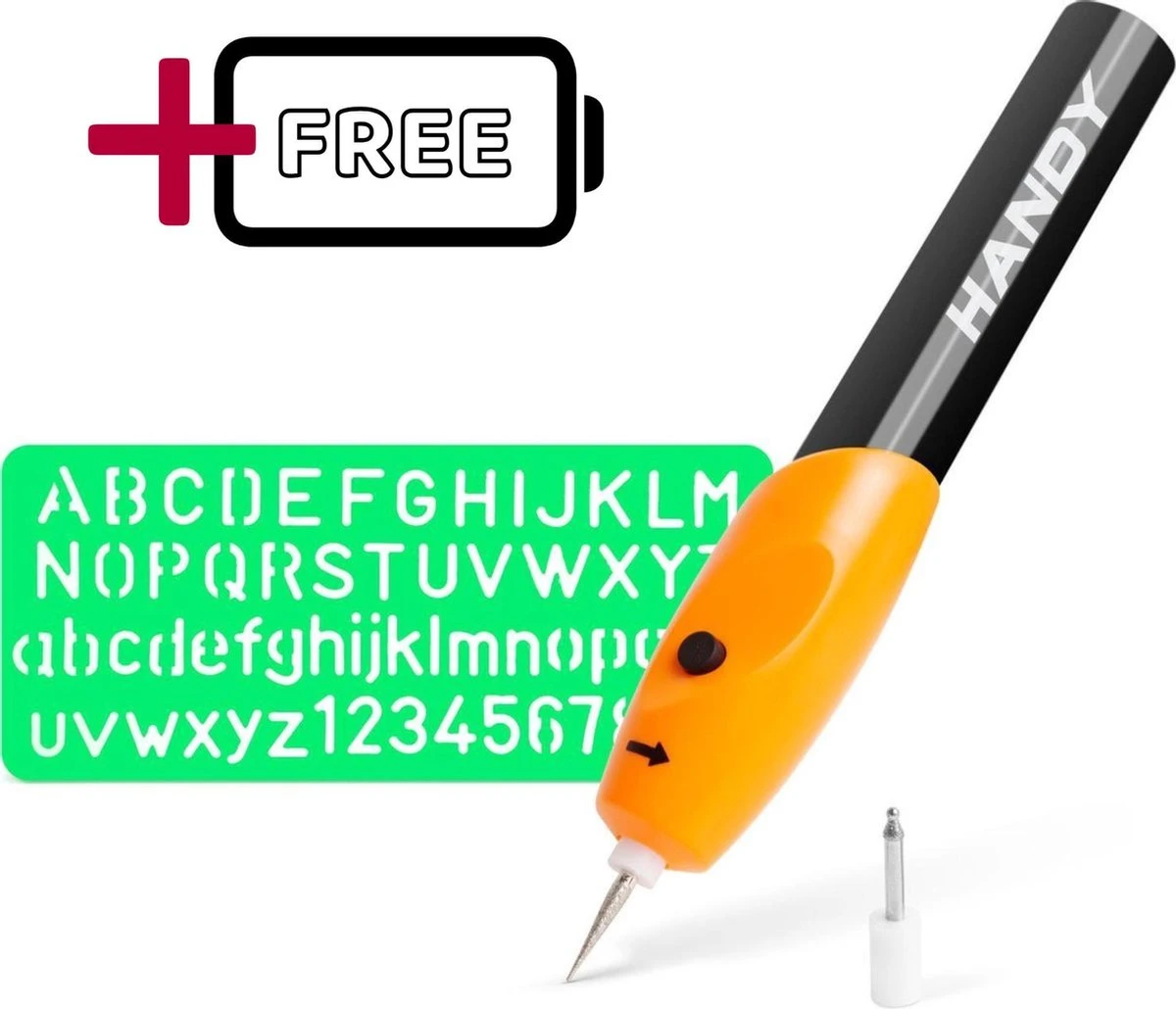 Handy - Draadloze Graveerpen / Graveermachine / Graveerset Op Batterijen (inclusief) 3 Handy - Draadloze Graveerpen / Graveermachine / Graveerset Op Batterijen (inclusief)