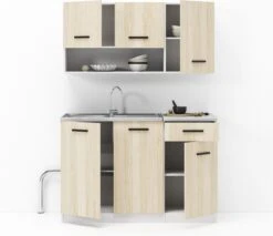 Kleine Keuken 120 Cm – Keukenblok Met Keukenkastjes Spoelbak & Sifon – Keuken Klein – Mini Keuken - Kitchenette – Perfecthomeshop -WerkPro Verkoopwinkel 1200x1034 8