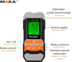 MAKA 2 In 1 Digitale Vochtmeter - Voor Hout En Bouwmaterialen -WerkPro Verkoopwinkel 1200x1039 11