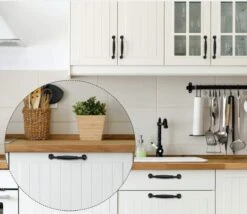 Handgreep / Keukengreep Zwart 148 Mm - Modern - Handgrepen Voor Deurtjes - Deurgreep - Meubelgreep - Handgreep Zwart- Keukengreep - Greep Zwart - Meubelbeslag - Handgrepen Kast - Meubelgrepen - Handgrepen Kast Voor Deurtjes - Inclusief Schroeven -WerkPro Verkoopwinkel 1200x1039 8