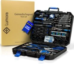 Lumora - 179 Delige Gereedschapsset - Reparatie - Gereedschapskoffer - Gereedschapskist - Schroevendraaierset - Rolmaat - Tang - Waterpas - Hamer - Sleutelset - Cadeau Voor Mannen - Housewarming Cadeau - Pasen