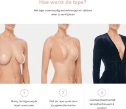 *** 3x 5 Meter Boob Tape + Gratis Set Tepel Covers - Borst Tape - BH Tape - 5 Cm - Extra Sterk - Van Heble® *** -WerkPro Verkoopwinkel 1200x1041 16