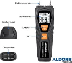 ALDORR Tools - Vochtmeter - Vochtigheidsmeter Voor Hout/wanden/bouwmateriaal - Incl 2x AAA Batterijen - LCD Display -WerkPro Verkoopwinkel 1200x1045 13