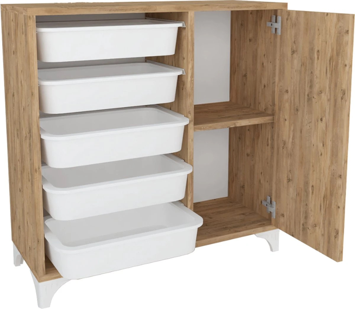 Kinderkast – Lichtbruin 5 Lades - Keukenkast - Speelgoedkast 3 Kinderkast – Lichtbruin 5 Lades - Keukenkast - Speelgoedkast