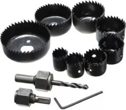 Merkloos Gatenzaagset 11-delig – Hole Saws 19mm, 22mm, 28mm, 32mm, 38mm, 44mm, 51mm En 64 Mm – 8 Stuks Gatenzaagset Voor Hout, Gipsplaat En Kunststof Buis -WerkPro Verkoopwinkel 1200x1047 1