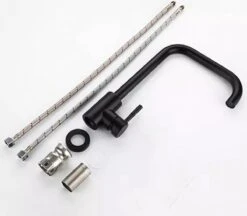 Merkloos Vision Zwarte Keukenkraan RVS | U-Uitloop | Mengkraan Keuken | Badkamer Kraan | Modern | Keukenkraak Zwart -WerkPro Verkoopwinkel 1200x1049 9