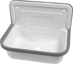 Plieger Uitstortgootsteen - Plaatstaal - 50,3 X 33 Cm - Wit