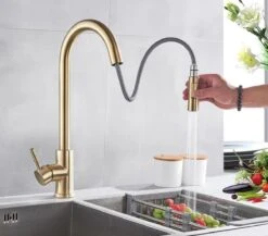 Merkloos Productgigant - Draaibare Keukenkraan - Uittrekbare Uitloop - Goud -WerkPro Verkoopwinkel 1200x1052 6