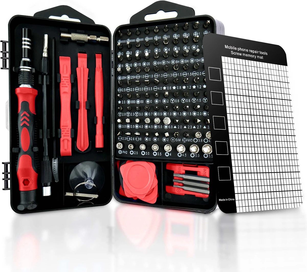 Dieux® - 125 Delige Precisie Schroevendraaierset - Rood - Magnetisch - Schroevendraaier - Gereedschapset - Bidset - Gereedschap - Reparatie - Werkbank - Opbergbox - Pasen 3 Dieux® - 125 Delige Precisie Schroevendraaierset - Rood - Magnetisch - Schroevendraaier - Gereedschapset - Bidset - Gereedschap - Reparatie - Werkbank - Opbergbox - Pasen