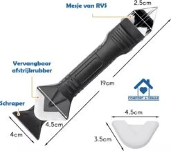 Eenvoudig Kit Verwijderen En Aanbrengen - Siliconenkit Verwijderaar Schraper - Kitpistool Hulpstuk - 3 In 1 Tool - Gratis 5 + 4 Afstrijkrubbers + Tijdelijk Gratis Kitmondjes! -WerkPro Verkoopwinkel 1200x1064 7