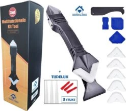 Eenvoudig Kit Verwijderen En Aanbrengen - Siliconenkit Verwijderaar Schraper - Kitpistool Hulpstuk - 3 In 1 Tool - Gratis 5 + 4 Afstrijkrubbers + Tijdelijk Gratis Kitmondjes!