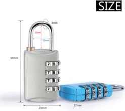 UNRL - Hangslot Met Cijferslot- 4-cijfer Slot - Hangslot - Cijferslot - Kofferslot - Rugtas - Gymlocker - Lichtblauw -WerkPro Verkoopwinkel 1200x1067 7