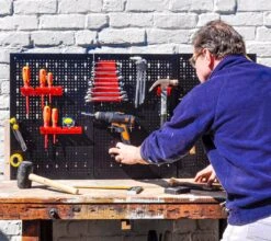 MondiDeal - MondiTools - Gereedschapswand - Gereedschapshouder - Toolhouder - 3-delig Gereedschap Paneel - Inclusief Ophang Accessoires - Wandrek -WerkPro Verkoopwinkel 1200x1069 9