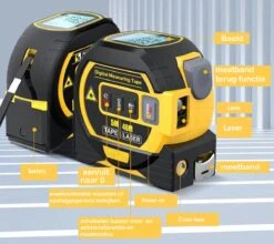 Levabe 3 In 1 Slimme Rolmaat - Digitale Laser - Afstandsmeter 40M - Elektronische Metrische Systeem - 5M Meetlint - Roestvrij - Display -WerkPro Verkoopwinkel 1200x1071 12