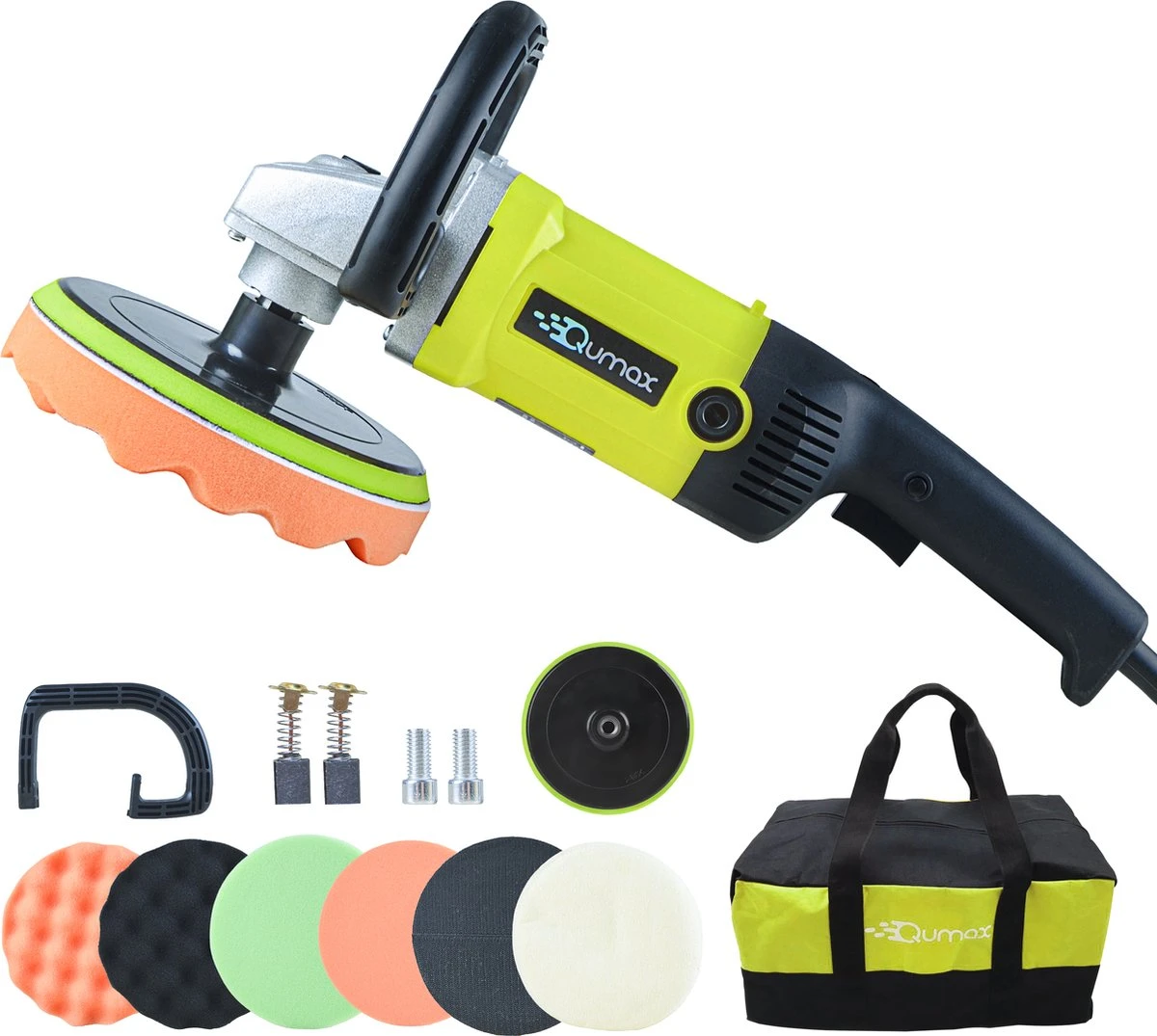Qumax Polijstmachine – Poetsmachine Incl. 4 Polijstschijven – Krachtige Motor – 180mm – 220/240V 3 Qumax Polijstmachine – Poetsmachine Incl. 4 Polijstschijven – Krachtige Motor – 180mm – 220/240V