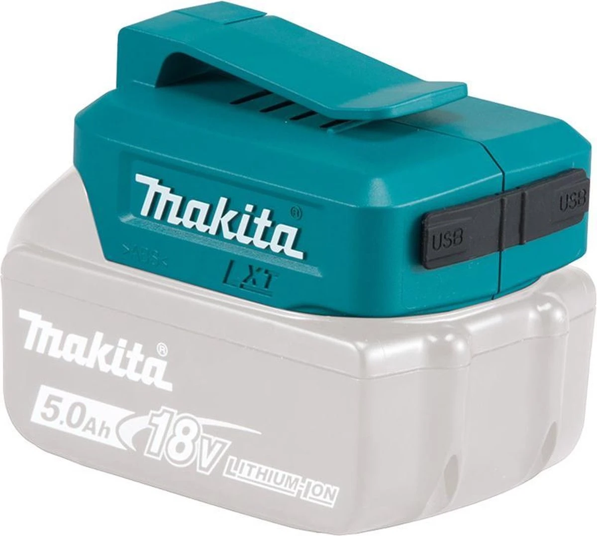 Makita DECADP05 14.4V / 18V Li-Ion Accu USB Adapter 3 Makita DECADP05 14.4V / 18V Li-Ion Accu USB Adapter