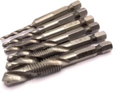 Merkloos 6-delig Boortap Set - Bit Boor Tap En Verzinken Set Gemaakt Van HSS - Gereedschap Boormachine M3-M10 - Schroefdraad Snijden - Combi Boortap - Gaten Boren - Incl. Klein Opbergdoosje -WerkPro Verkoopwinkel 1200x1080 14