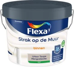 Flexa Strak Op De Muur Muurverf - Mengcollectie - Urban Taupe - 2,5 Liter