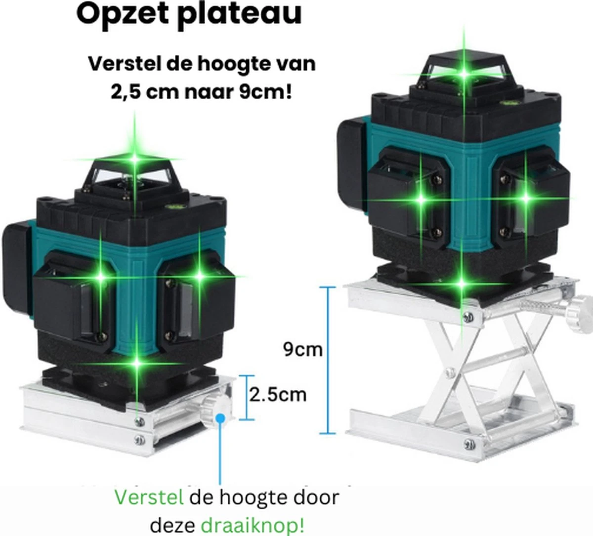 Dokx Zelfnivellerende Kruislijnlaser 16 Lijnen - Hardcase - 360° Graden Roterende Laser - Hardcase 7 Dokx Zelfnivellerende Kruislijnlaser 16 Lijnen - Hardcase - 360° Graden Roterende Laser - Hardcase - Afbeelding 5