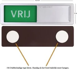 Vrij - Bezet Schuifbordje - Hoge Kwaliteit - Aluminium Look - 17,5 Cm X 5 Cm X 0,6 Cm - Promessa Design. -WerkPro Verkoopwinkel 1200x1087 10