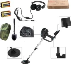 Merkloos EFLO® Metaal Detector Voor Goud, Munten, Sierraden, ... - Professionele Metaaldetector Inclusief Headphones - 20 Cm Diepte Detectie - 75 Cm
