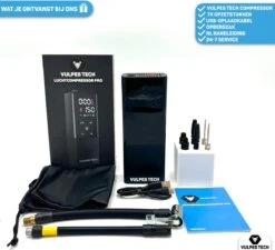 Vulpes Tech® 6-in-1 Compressor Bandenpomp - Elektrische Fietspomp Met Touchscreen - Voor Auto, Scooter, Fiets, Bal En Luchtbed - Inclusief 7 Opzetstukken, Zaklamp & Reistas -WerkPro Verkoopwinkel 1200x1091 3