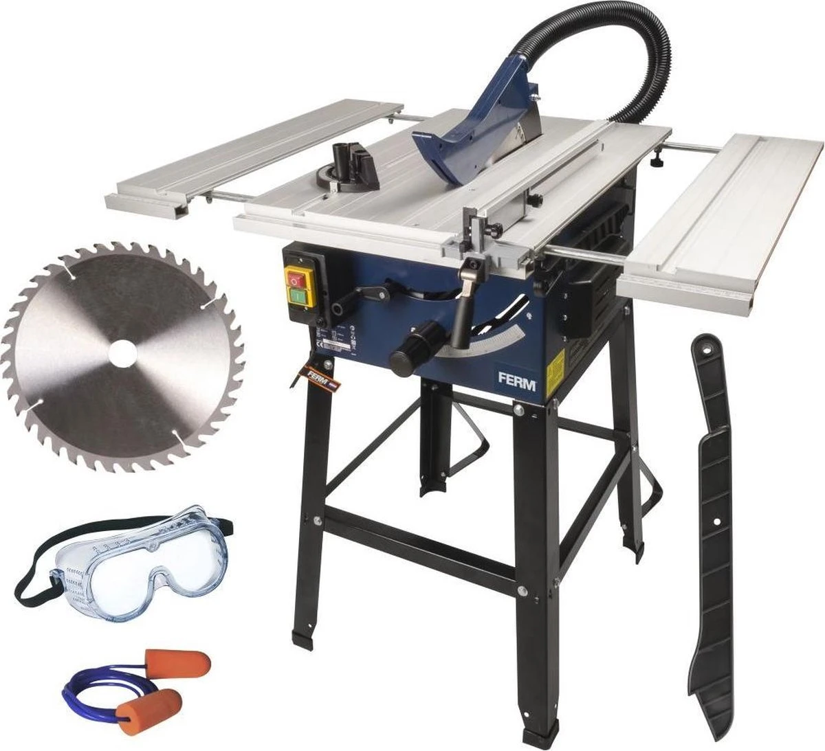 FERM TSM1033 Zaagtafel Ø250mm (T40) - 1800W - Uitschuifbaar Aluminium Werkblad - In Hoogte En Hoek Verstelbaar Zaagblad - Incl. TCT T40 250mm Zaagblad 3 FERM TSM1033 Zaagtafel Ø250mm (T40) - 1800W - Uitschuifbaar Aluminium Werkblad - In Hoogte En Hoek Verstelbaar Zaagblad - Incl. TCT T40 250mm Zaagblad