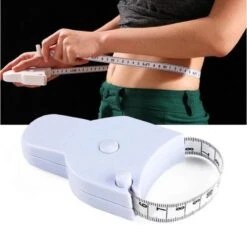 Merkloos Omtrekmeter - Meetlint Lichaam - Omvang Meetlint - Body Mass Tape - WIT