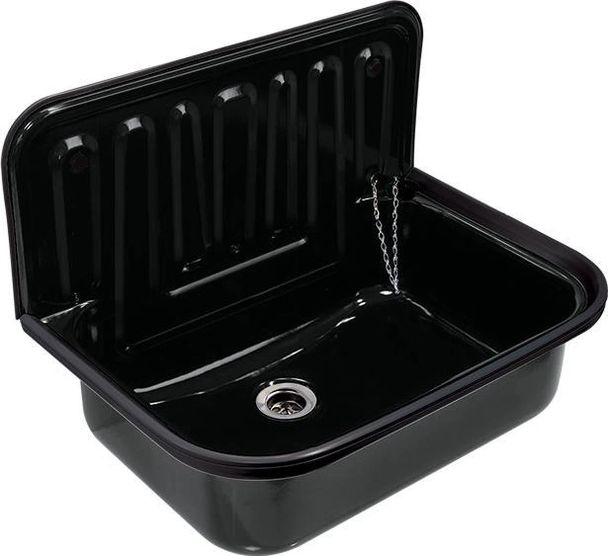 Uitstortgootsteen Zwart 495x340 Mm 3 Uitstortgootsteen Zwart 495x340 Mm