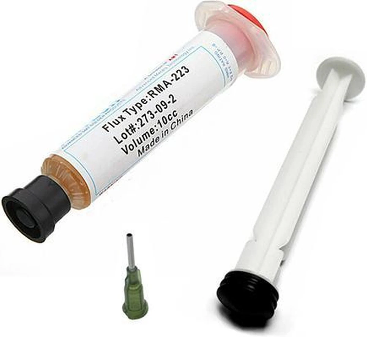 Soldeer Flux 10CC Met Plunger En Nozzle - RMA-223 - SMD 3 Soldeer Flux 10CC Met Plunger En Nozzle - RMA-223 - SMD