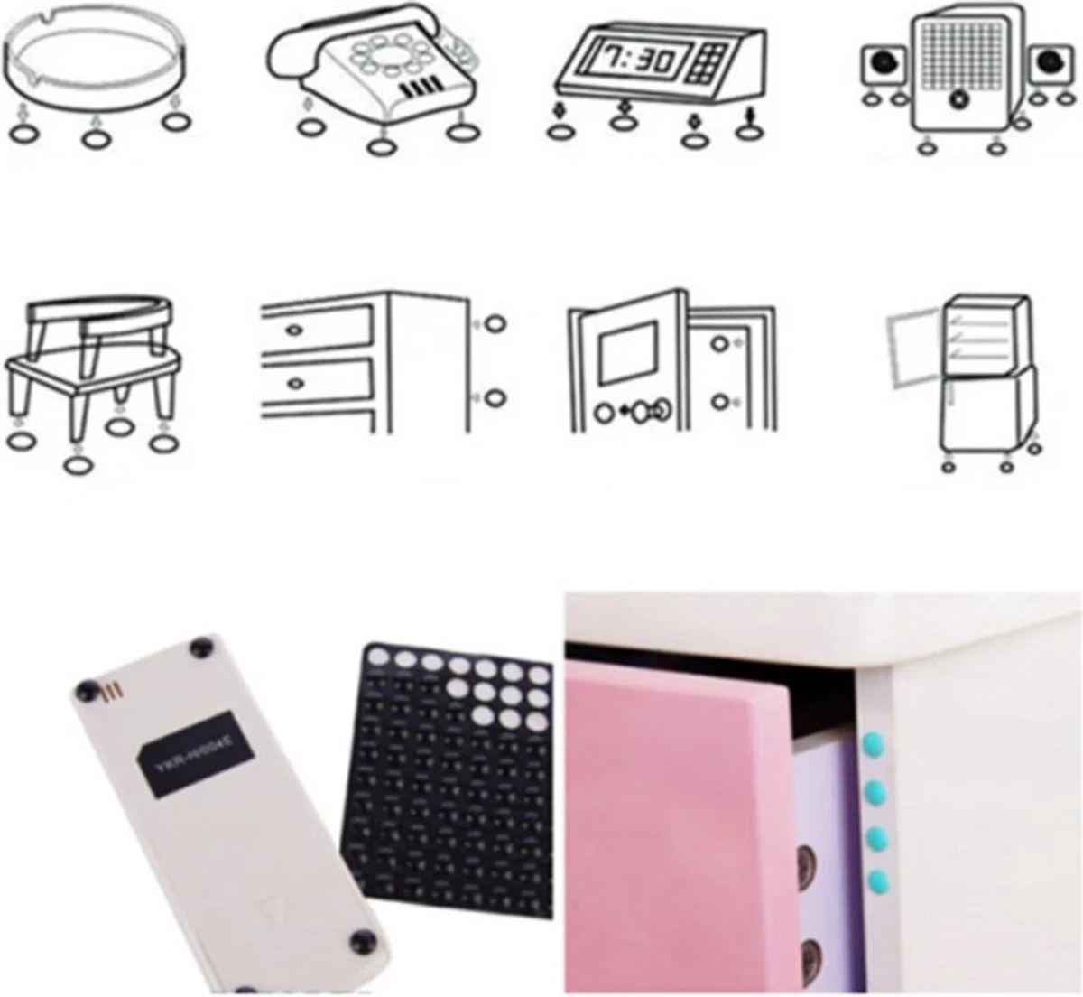 FSW-Products - 50 Stuks - Siliconen Buffers - 9mm Dia - 2.5mm Dik - Zwart - Schokdempers - Zelfklevend - Deurbuffer - Deurstopper - Ladekast - Silicone - Meubelonderzetter - Stootdoppen - Geluidsdempers - WC Buffer - Toilet - Closetbuffer 4 FSW-Products - 50 Stuks - Siliconen Buffers - 9mm Dia - 2.5mm Dik - Zwart - Schokdempers - Zelfklevend - Deurbuffer - Deurstopper - Ladekast - Silicone - Meubelonderzetter - Stootdoppen - Geluidsdempers - WC Buffer - Toilet - Closetbuffer - Afbeelding 2