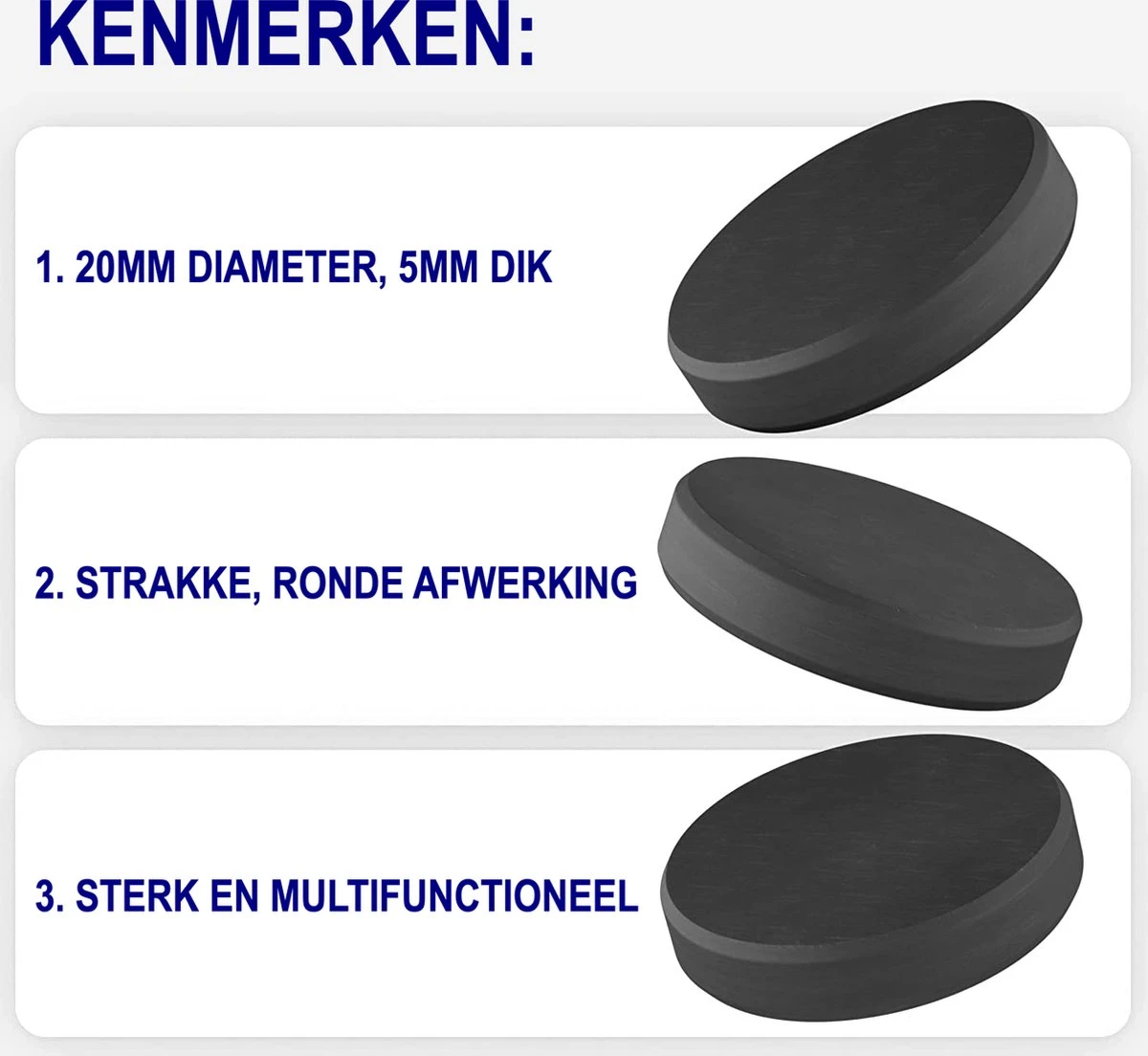 Nordevik® Set Magneten - 20 Stuks - 20 X 5 Mm - Radiatormagneten - Donkergrijs - Geschikt Voor Radiatorfolie 4 Nordevik® Set Magneten - 20 Stuks - 20 X 5 Mm - Radiatormagneten - Donkergrijs - Geschikt Voor Radiatorfolie - Afbeelding 2