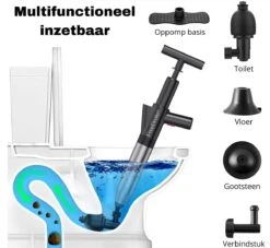 Merkloos FreeDrain® Professionele Luchtdruk Pomp Ontstopper - 4 Ontstoppingskoppen - Luchtdruk Meter - RVS - Gootsteenontstopper - Toilet - WC - Afvoer - Rioolontstopper - Ontstoppingsveer - Plopper - 0-8 Bar -WerkPro Verkoopwinkel 1200x1105 8