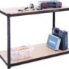 Garage Werkbank & Planken: 90 X 120 X 60cm | Heavy Duty Planken Voor Opslag, Zwart 2 Niveaus (300KG Per Plank), 600KG Capaciteit | Voor Werkplaats, Schuur, Kantoor | 5 Jaar Garantie. -WerkPro Verkoopwinkel 1200x1107 10