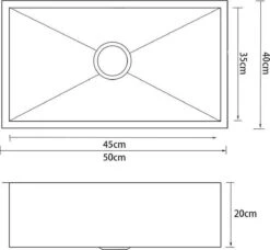 LOMAZOO Spoelbak Keuken Orion 50/40 – Spoelbakken Keuken – Wasbak Keuken - RVS -WerkPro Verkoopwinkel 1200x1107 6