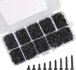 Merkloos Zelftappende Schroef Zwart Zelfborende Schroeven Koolstofstaal Platte Kop Set