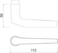Merkloos Deurbeslag Voor Toilet/Badkamer - Met Deurkruk - Aluminium - Zwart - Complete Set - NIEUW Model -WerkPro Verkoopwinkel 1200x1110 6