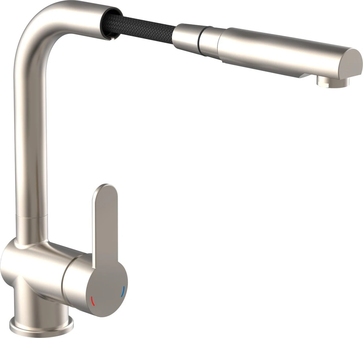 SCHÜTTE London Design Keukenkraan - Mengkraan - Draaibare Uitloop - Uittrekbare Mousseur - RVS-look 6 SCHÜTTE London Design Keukenkraan - Mengkraan - Draaibare Uitloop - Uittrekbare Mousseur - RVS-look - Afbeelding 4