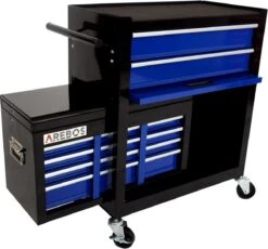 AREBOS - Werkplaatskar - Gereedschapskast - Gereedschapskist - 9 Vakken -WerkPro Verkoopwinkel 1200x1118 7