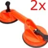 Merkloos Dubbele Glasdrager Met Zuignap - Kunststof - Max. 50 Kg - Oranje - 2 Glasdragers -WerkPro Verkoopwinkel 1200x1122 20