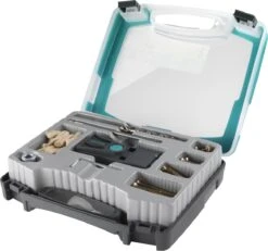 Wolfcraft - Undercover Jig Set - Deuvelset - Boormal - Pocket Hole Jig - Hoekverbinderset - Deuvelmal - 55-delig - Complete Deuvel Set - 4642000