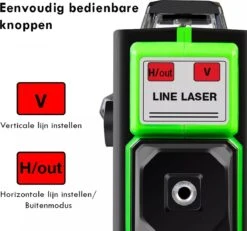 Hilda Zelfnivellerende Kruislijnlaser Met 12 Lijnen - Inclusief Muurbeugel En 360 Graden Statief - Groene Lasers - Waterproof - Laserwaterpas - Met Opbergkoffer -WerkPro Verkoopwinkel 1200x1124 16
