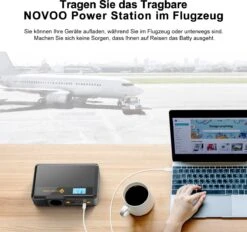 NOVOO Powerstation - 148Wh 40000mAh - 100W AC-omvormer - 60W USB C PD Output - Max 100 Watt Output - Reservevoeding Voor MacBook Pro En Laptops - Zwart -WerkPro Verkoopwinkel 1200x1125 2