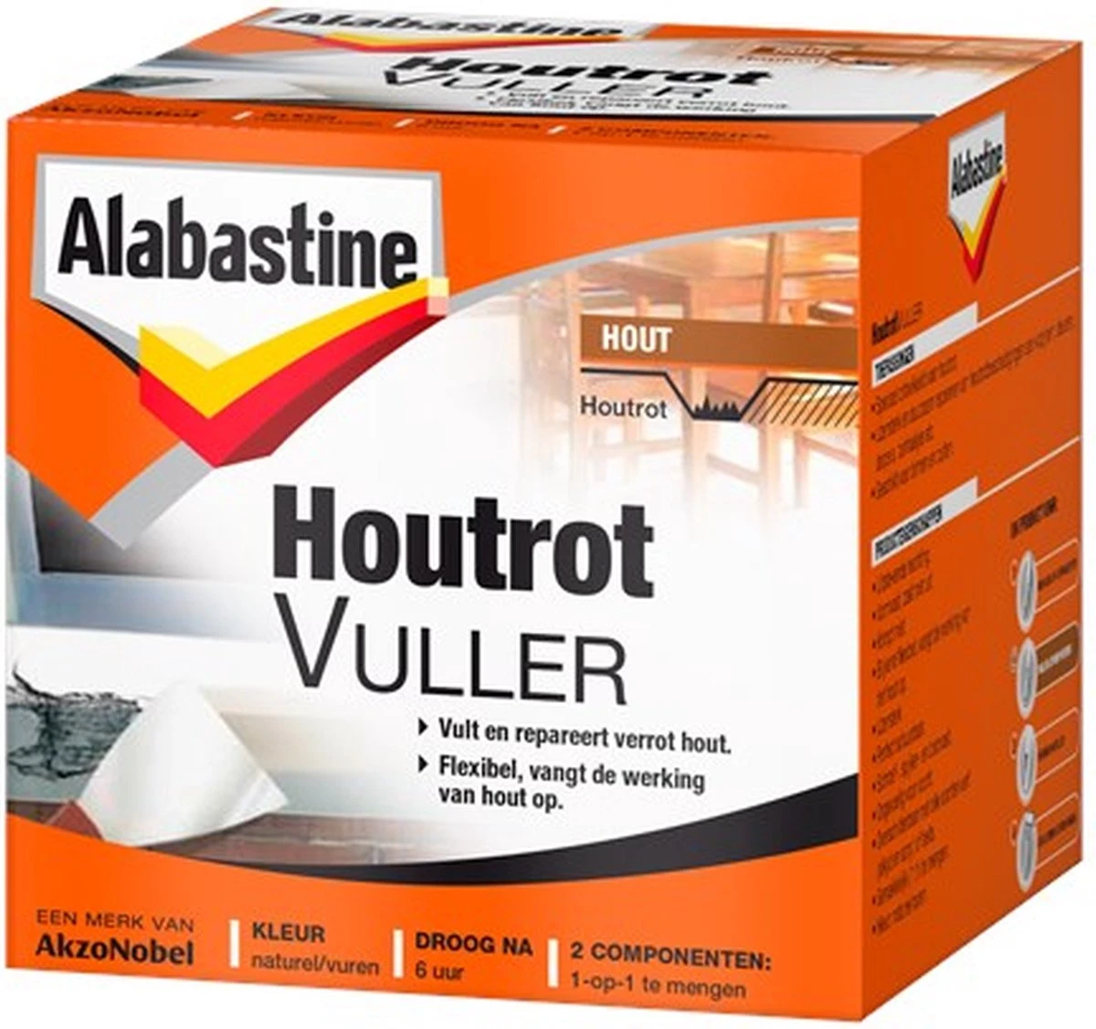Alabastine Houtrotvuller - 1 Kg 3 Alabastine Houtrotvuller - 1 Kg