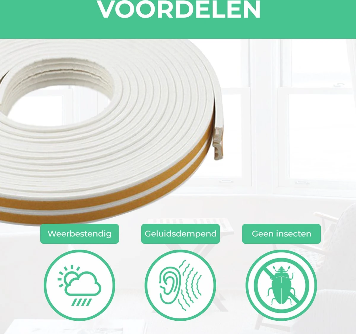 Merkloos Tochtstrip Premium - Extra Goede Kwaliteit - 12 Meter - Tochtband Zelfklevend - Tochtstopper Deur - Tochtstrips Voor Deuren - Tochtstrip Deur - Deurborstel - Tochtstrip Raam - Tochtborstel - Tochtstrips Zelfklevend 4 Merkloos Tochtstrip Premium - Extra Goede Kwaliteit - 12 Meter - Tochtband Zelfklevend - Tochtstopper Deur - Tochtstrips Voor Deuren - Tochtstrip Deur - Deurborstel - Tochtstrip Raam - Tochtborstel - Tochtstrips Zelfklevend - Afbeelding 2