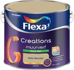 Flexa Creations Muurverf - Extra Mat - Kleur Van Het Jaar 2023 - Wild Wonder - 2,5 Liter