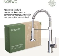 Noswo Keukenkraan Met Uittrekbare Uitloop - Keukenmengkraan - Flexibele Slang - Chrome -WerkPro Verkoopwinkel 1200x1135 6