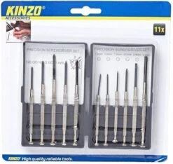 Kinzo Precisie Schroevendraaier Set - 11 Delig - Schroevendraaiers