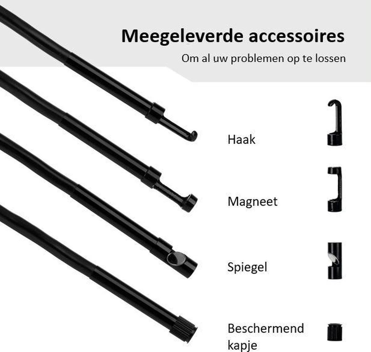 T&D Inspectiecamera 5M - Android/IOS - IP68 Waterdicht - 1080P HD - LED Verlichting - Endoscoop - Inspectie Camera 7 T&D Inspectiecamera 5M - Android/IOS - IP68 Waterdicht - 1080P HD - LED Verlichting - Endoscoop - Inspectie Camera - Afbeelding 5