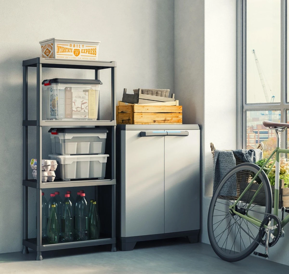 Keter Kunststof Opbergrek / Stellingrek - 4 Planken - 60x30x135cm - Zwart 7 Keter Kunststof Opbergrek / Stellingrek - 4 Planken - 60x30x135cm - Zwart - Afbeelding 5